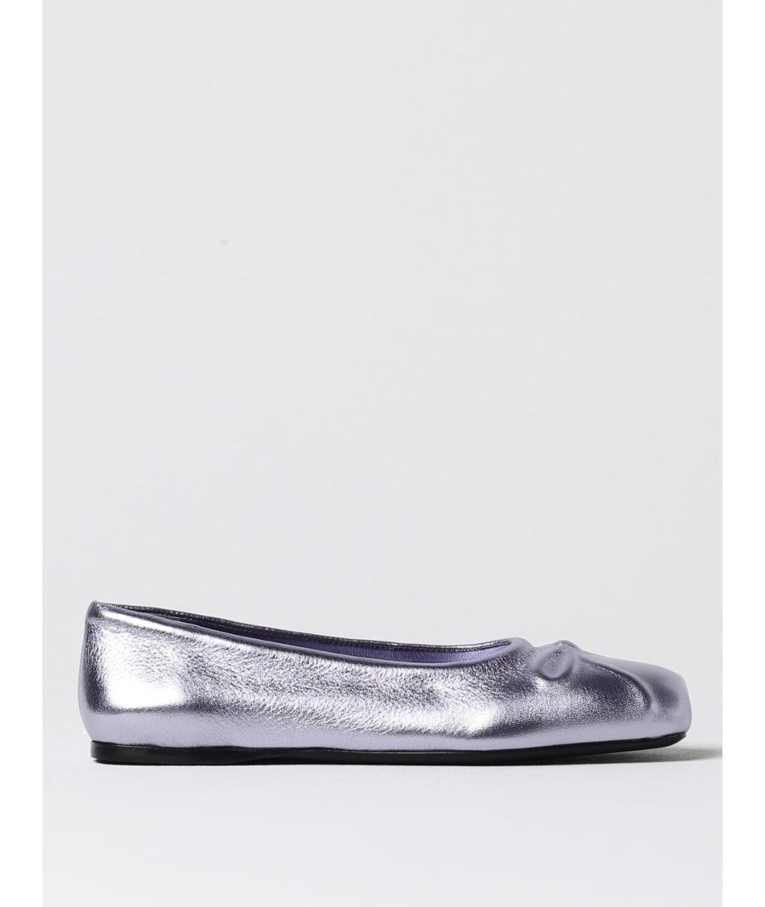 MARNI Фиолетовые кожаные балетки, фото 5