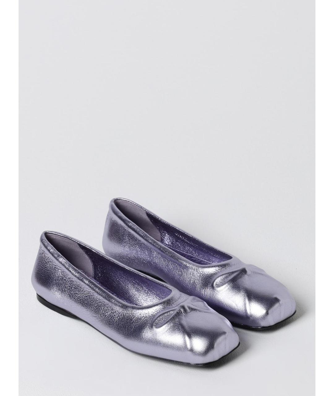 MARNI Фиолетовые кожаные балетки, фото 2