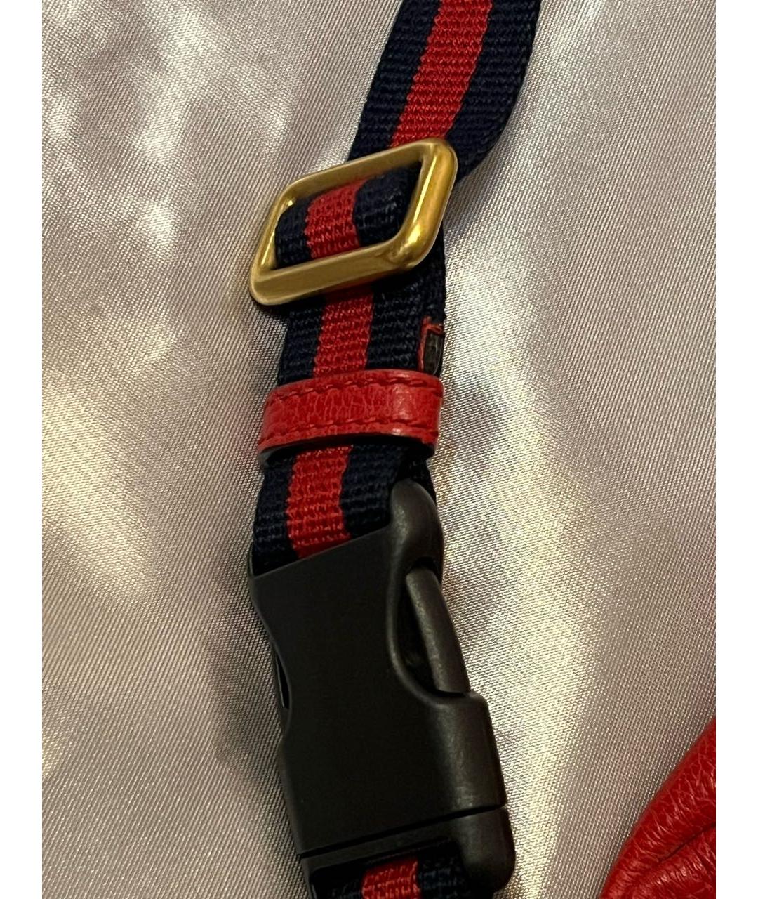GUCCI Красная кожаная поясная сумка, фото 7