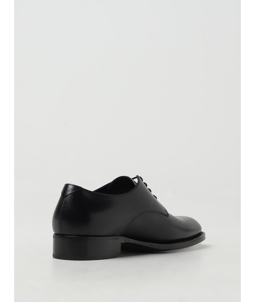 SAINT LAURENT Черные кожаные туфли, фото 3