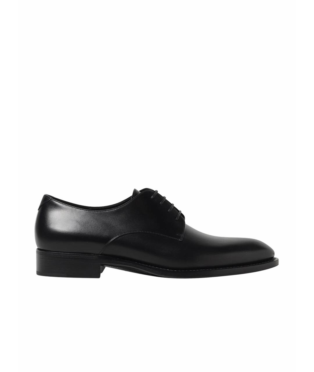SAINT LAURENT Черные кожаные туфли, фото 1