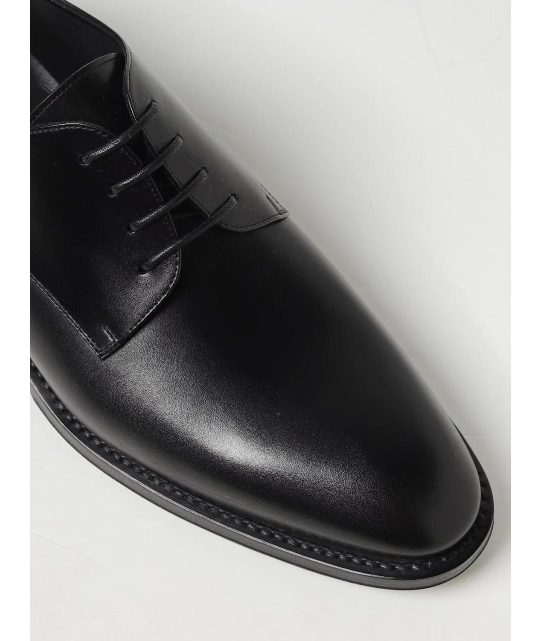 SAINT LAURENT Черные кожаные туфли, фото 4