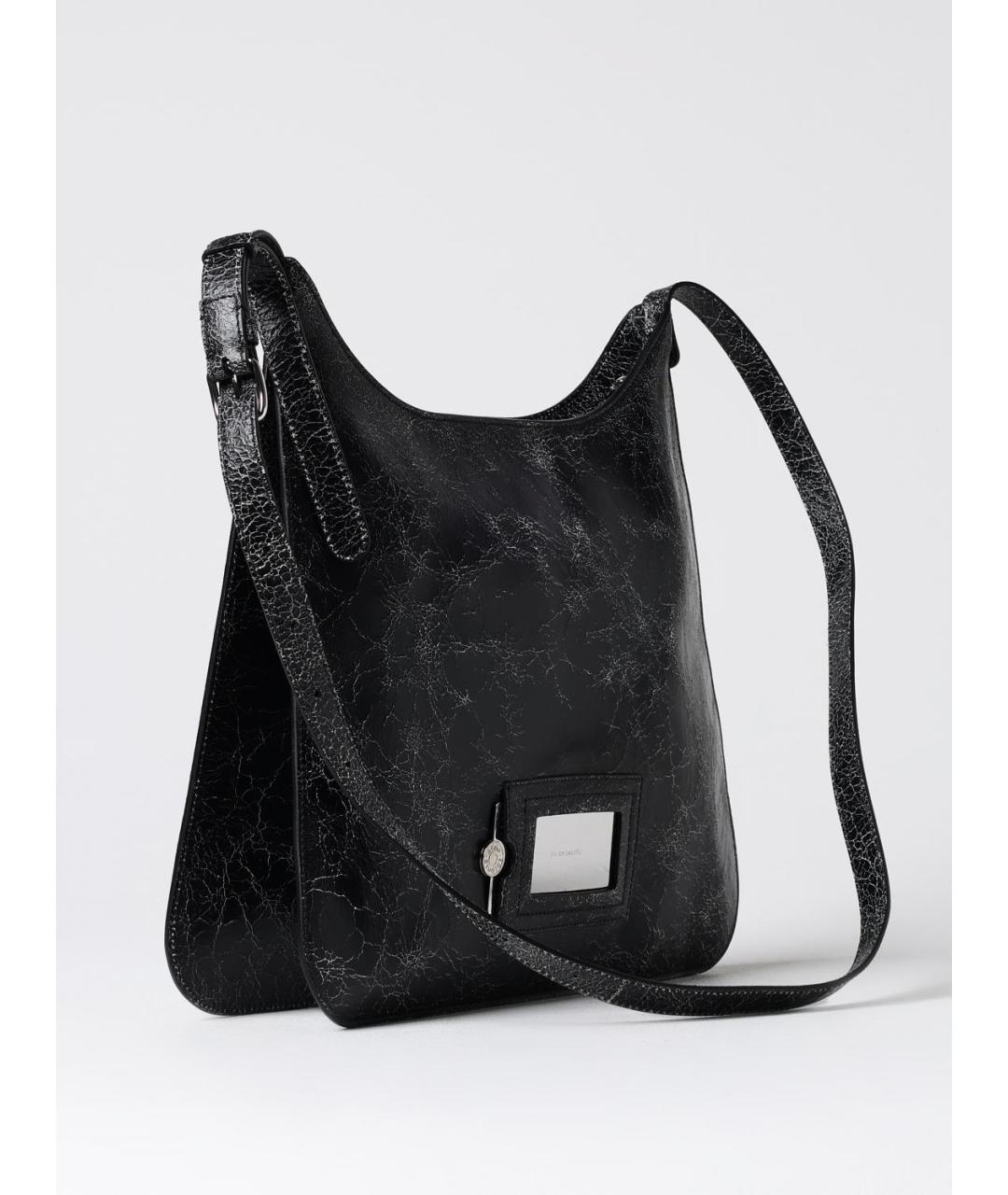 ACNE STUDIOS Черная кожаная сумка через плечо, фото 2