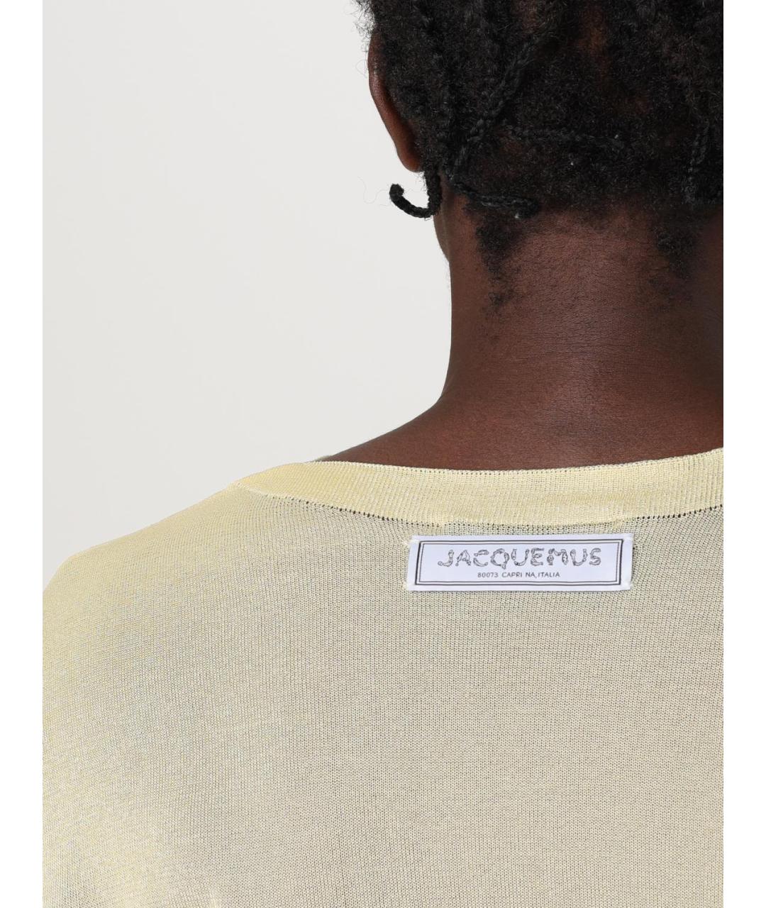 JACQUEMUS Желтый вискозный джемпер / свитер, фото 6
