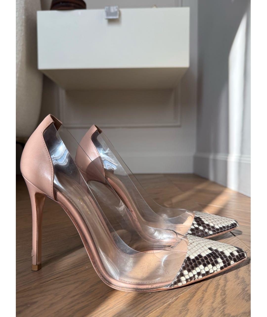 GIANVITO ROSSI Бежевые туфли из кожи питона, фото 6