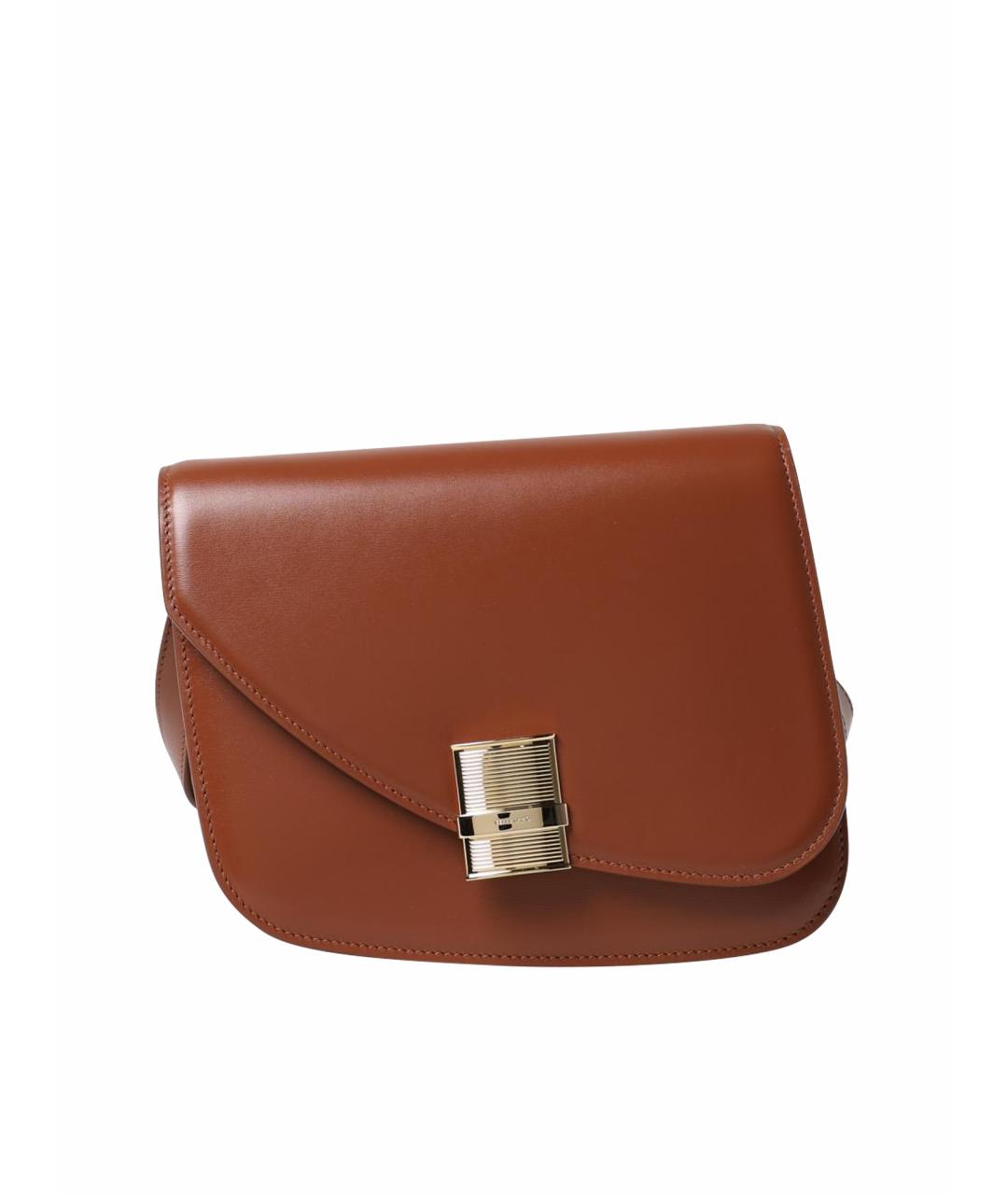FERRAGAMO Коричневая кожаная сумка через плечо, фото 1