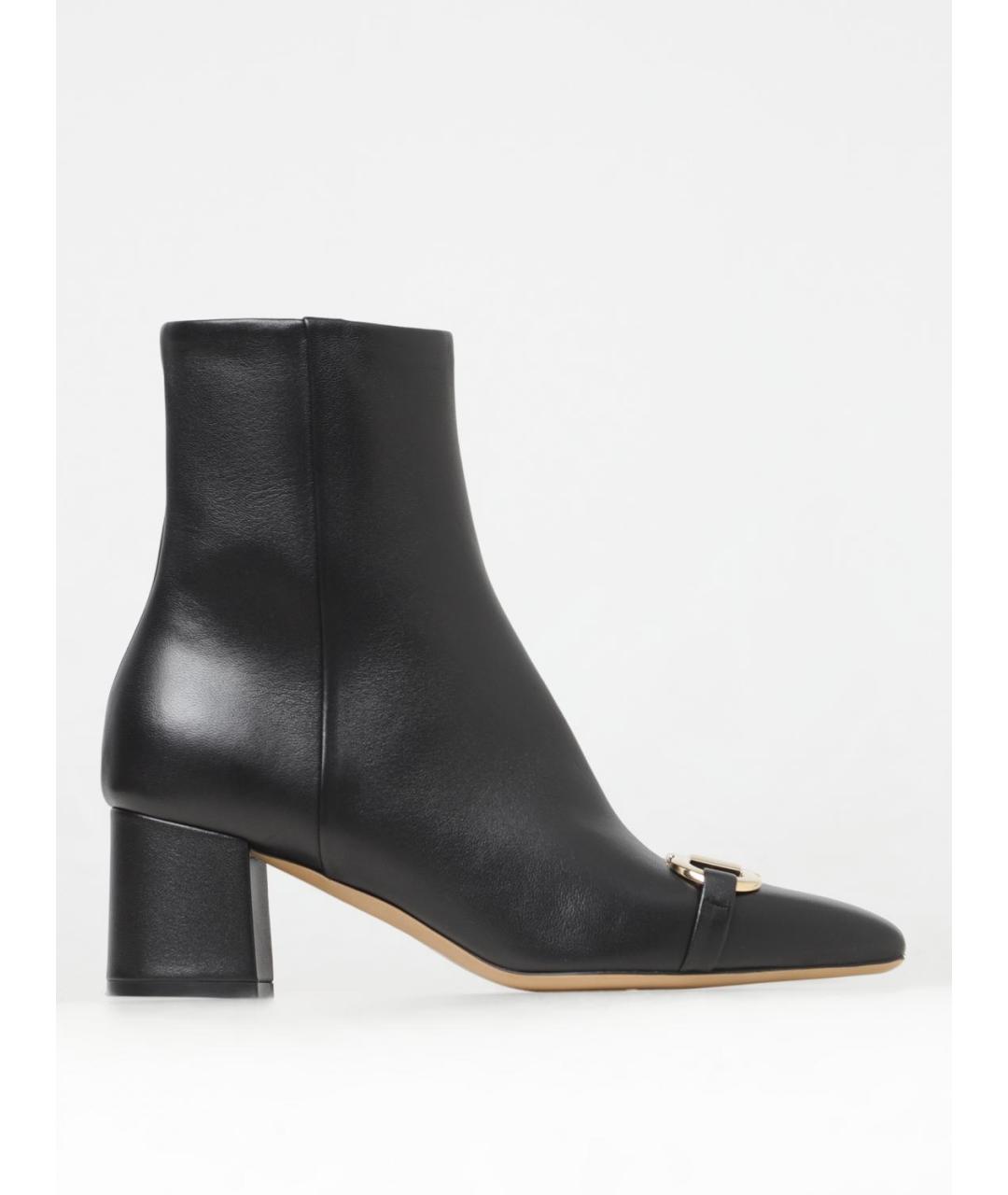 FERRAGAMO Черные кожаные ботильоны, фото 5