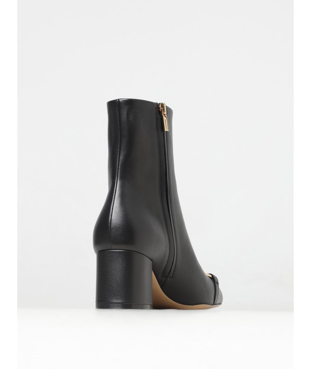 FERRAGAMO Черные кожаные ботильоны, фото 3