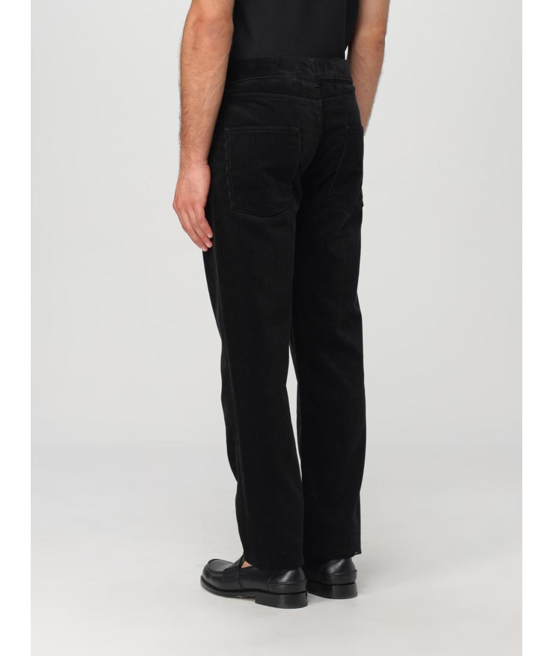 SAINT LAURENT Черные хлопковые прямые джинсы, фото 4