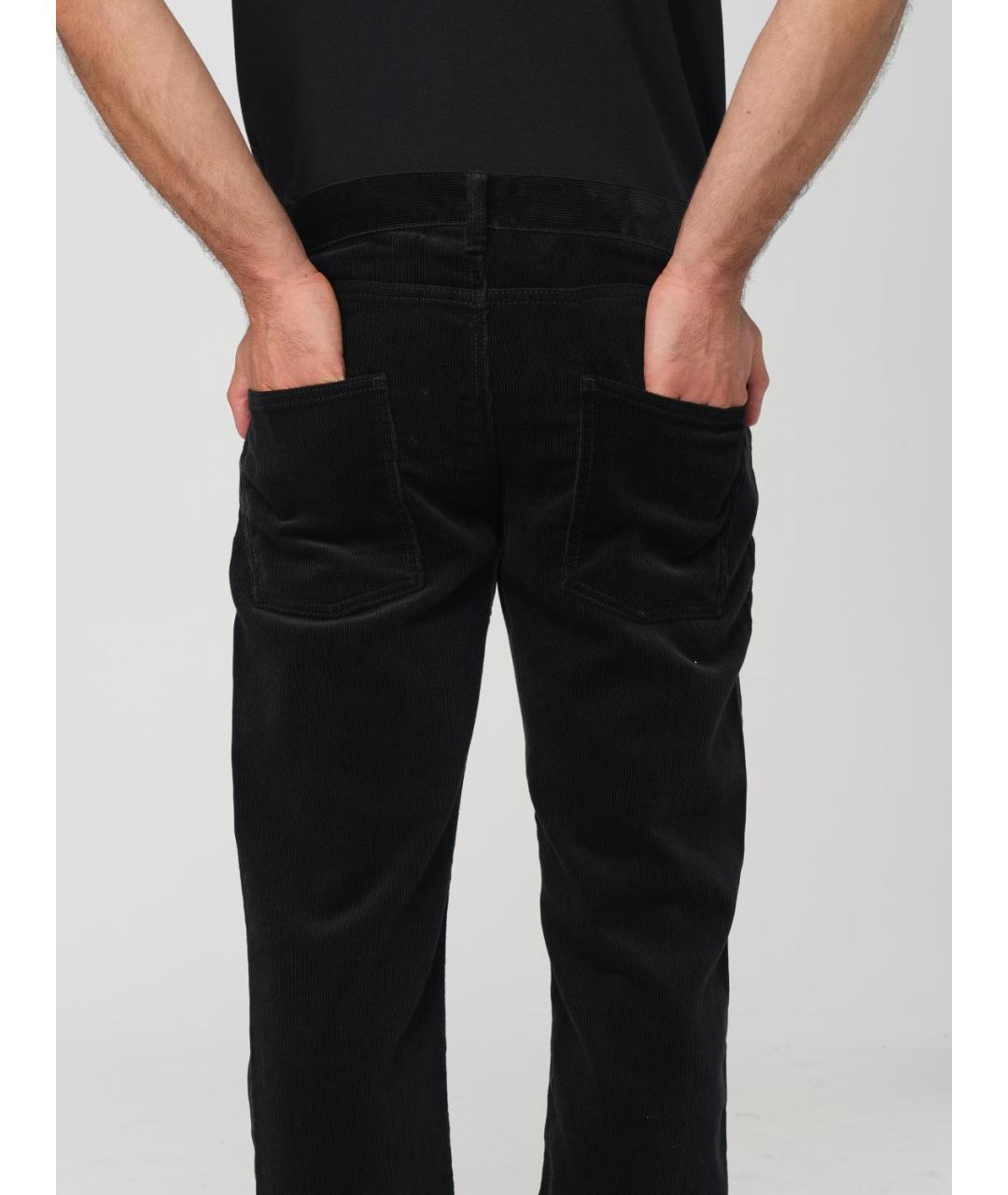 SAINT LAURENT Черные хлопковые прямые джинсы, фото 6