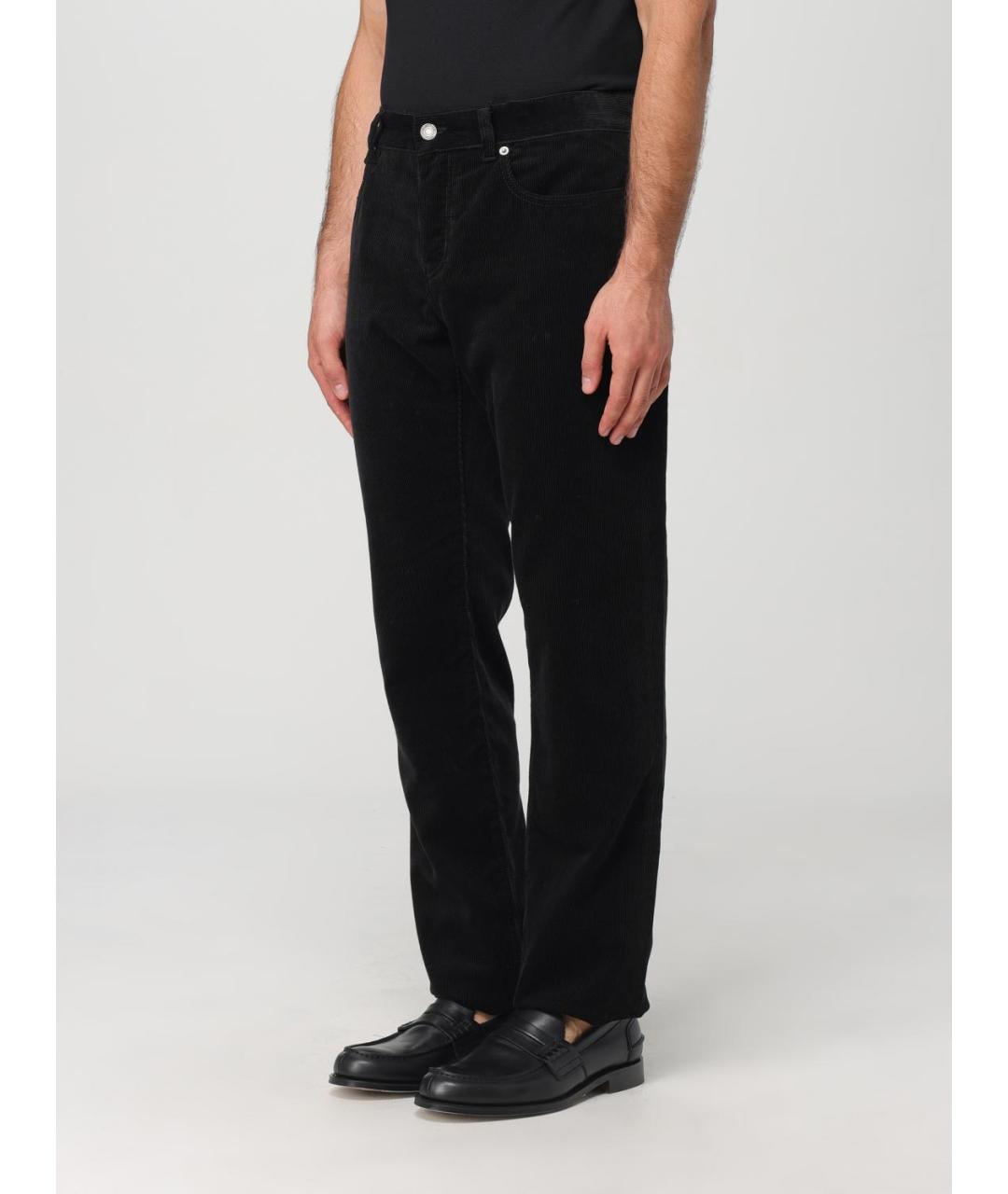 SAINT LAURENT Черные хлопковые прямые джинсы, фото 5