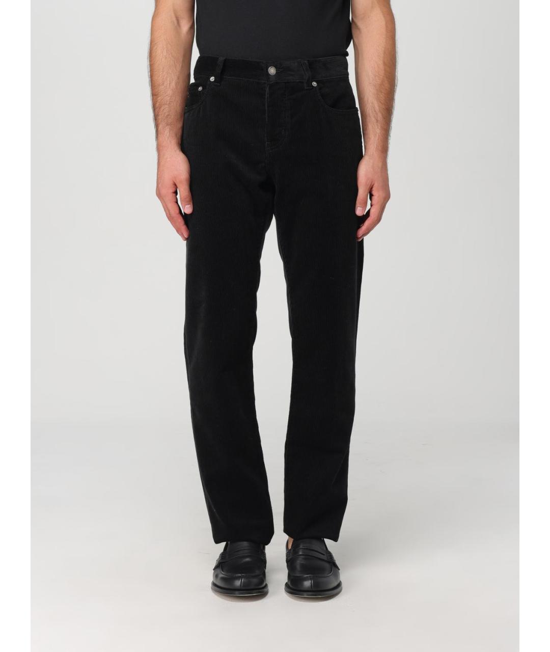 SAINT LAURENT Черные хлопковые прямые джинсы, фото 2