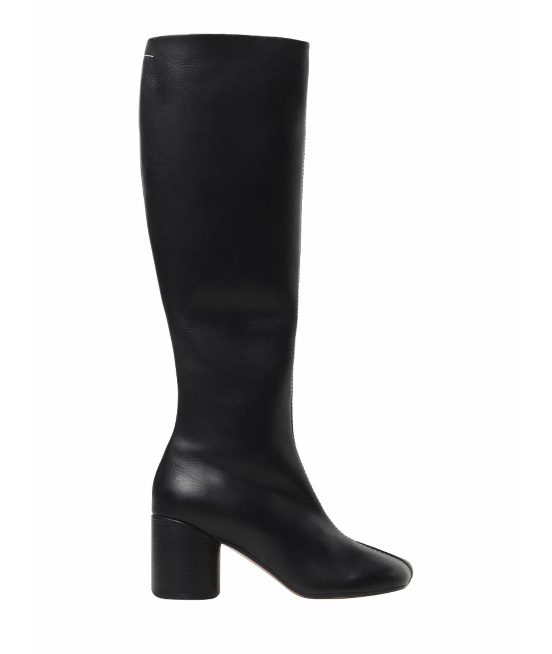 MM6 MAISON MARGIELA Черные кожаные сапоги, фото 5