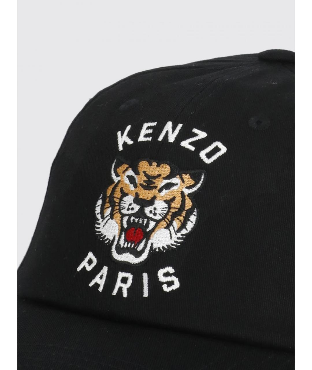 KENZO Черная хлопковая кепка/бейсболка, фото 3
