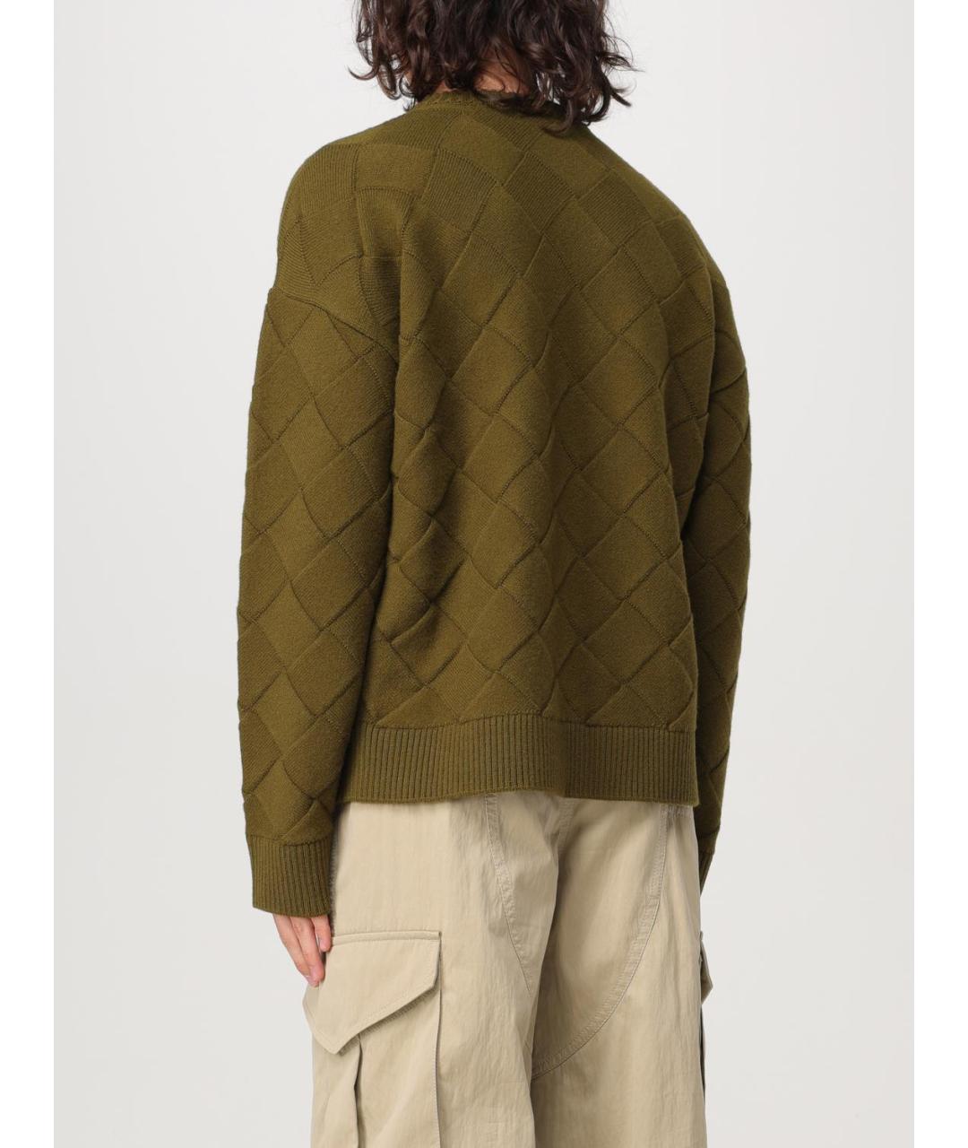 BOTTEGA VENETA Зеленый шерстяной джемпер / свитер, фото 4