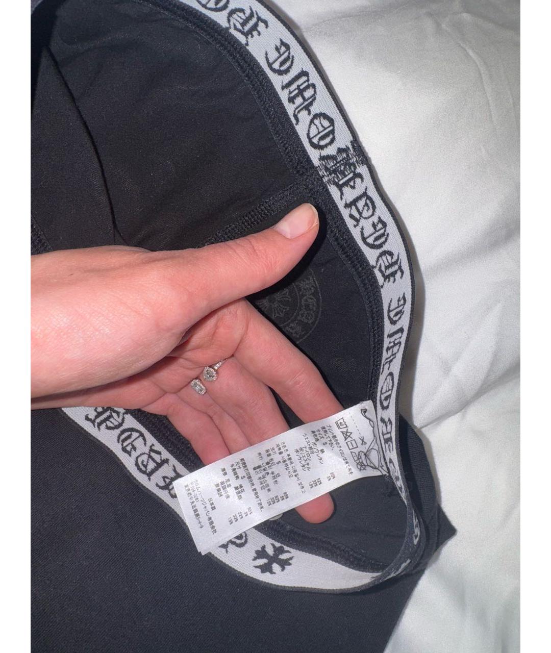 CHROME HEARTS Черные хлопковые спортивные брюки и шорты, фото 6