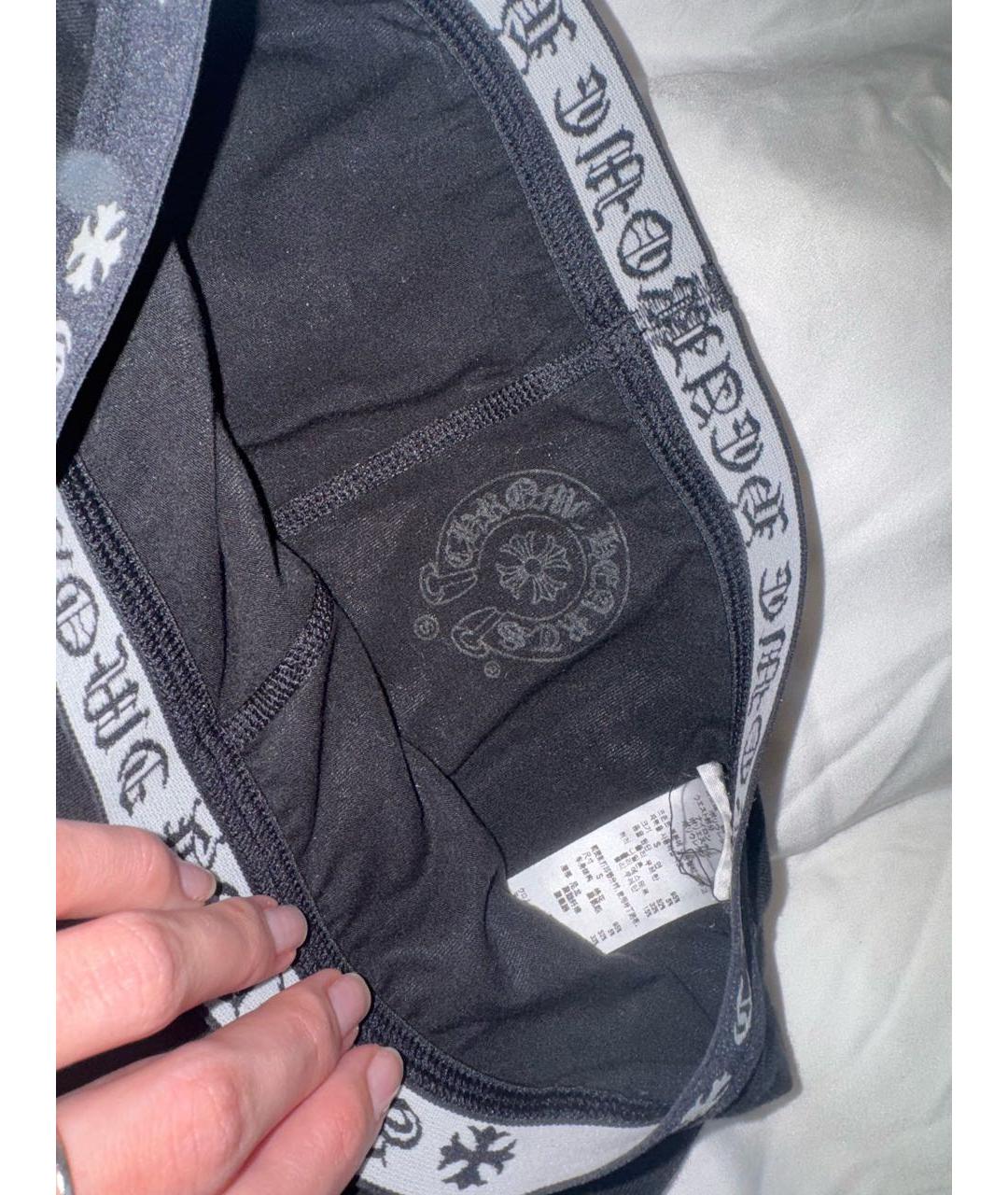CHROME HEARTS Черные хлопковые спортивные брюки и шорты, фото 5