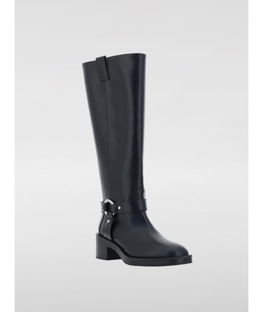 STUART WEITZMAN Черные кожаные сапоги, фото 2