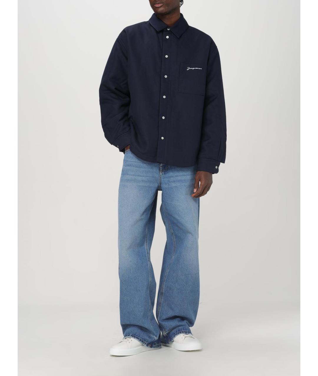 JACQUEMUS Синяя кэжуал рубашка, фото 3