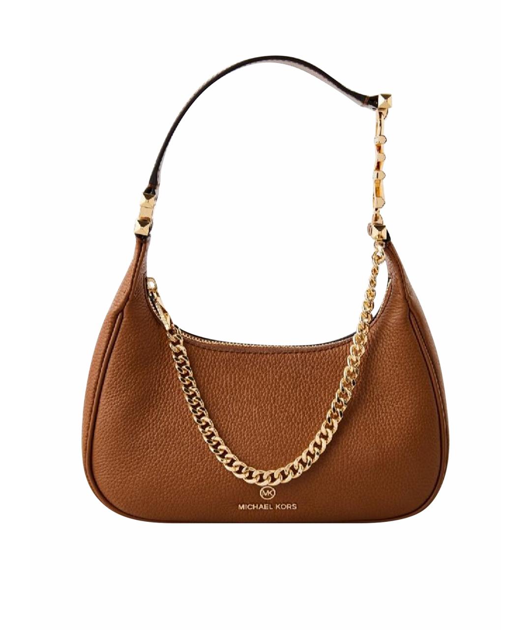MICHAEL KORS Коричневая кожаная сумка через плечо, фото 1