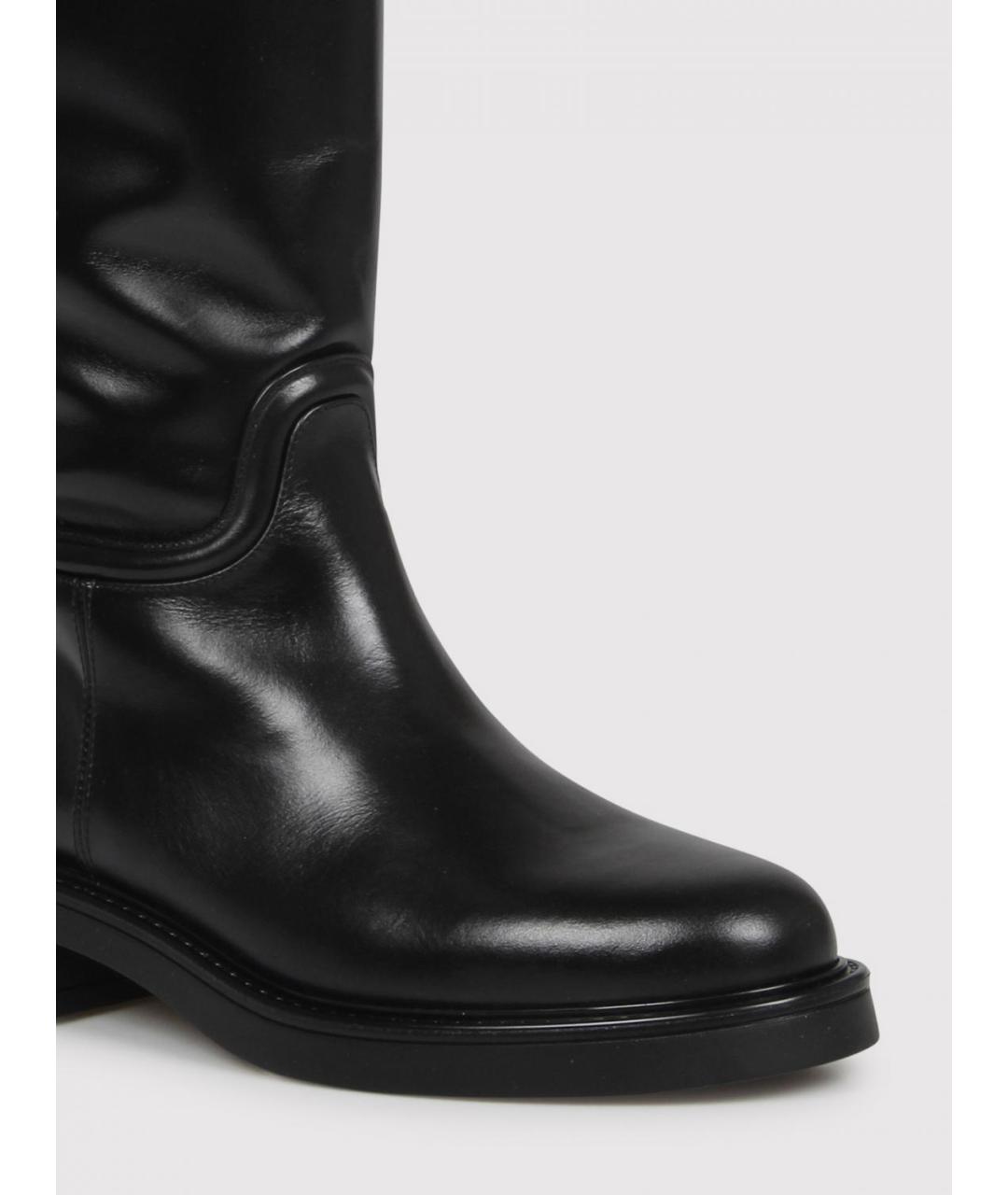STUART WEITZMAN Черные кожаные сапоги, фото 4
