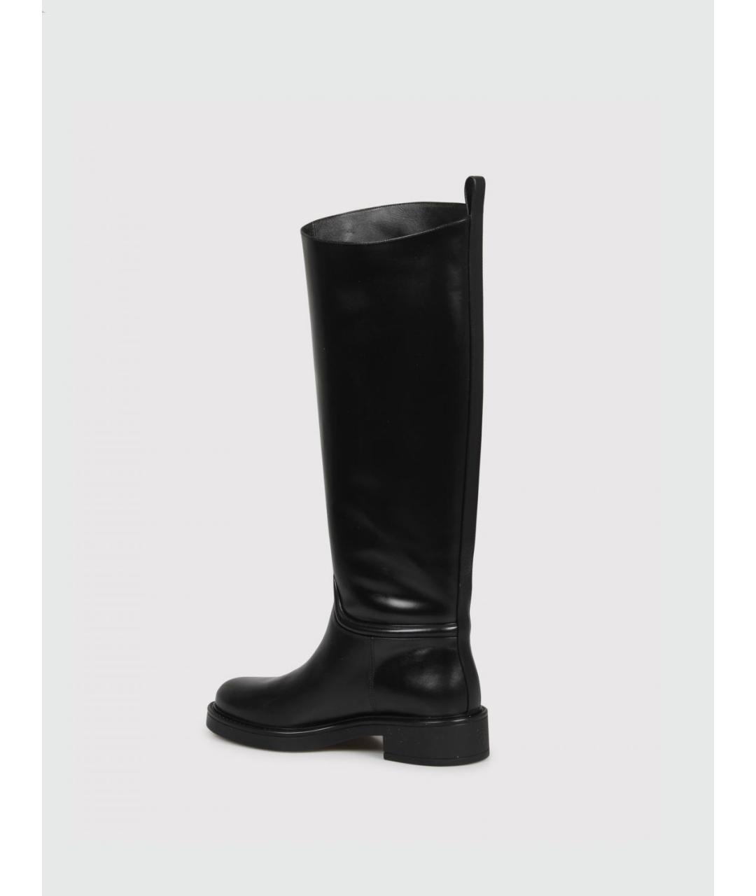 STUART WEITZMAN Черные кожаные сапоги, фото 3