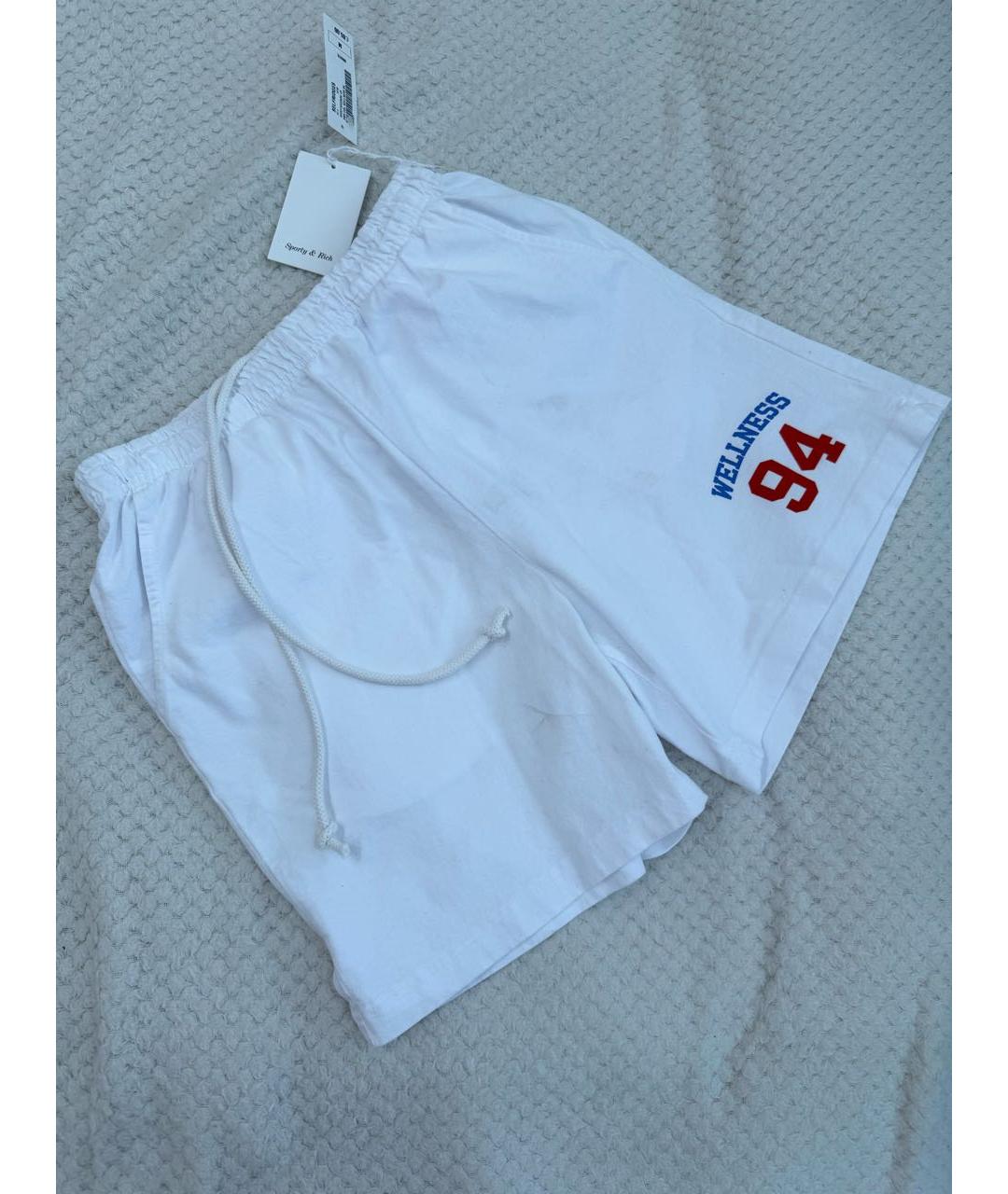 SPORTY AND RICH Белые хлопковые шорты, фото 7