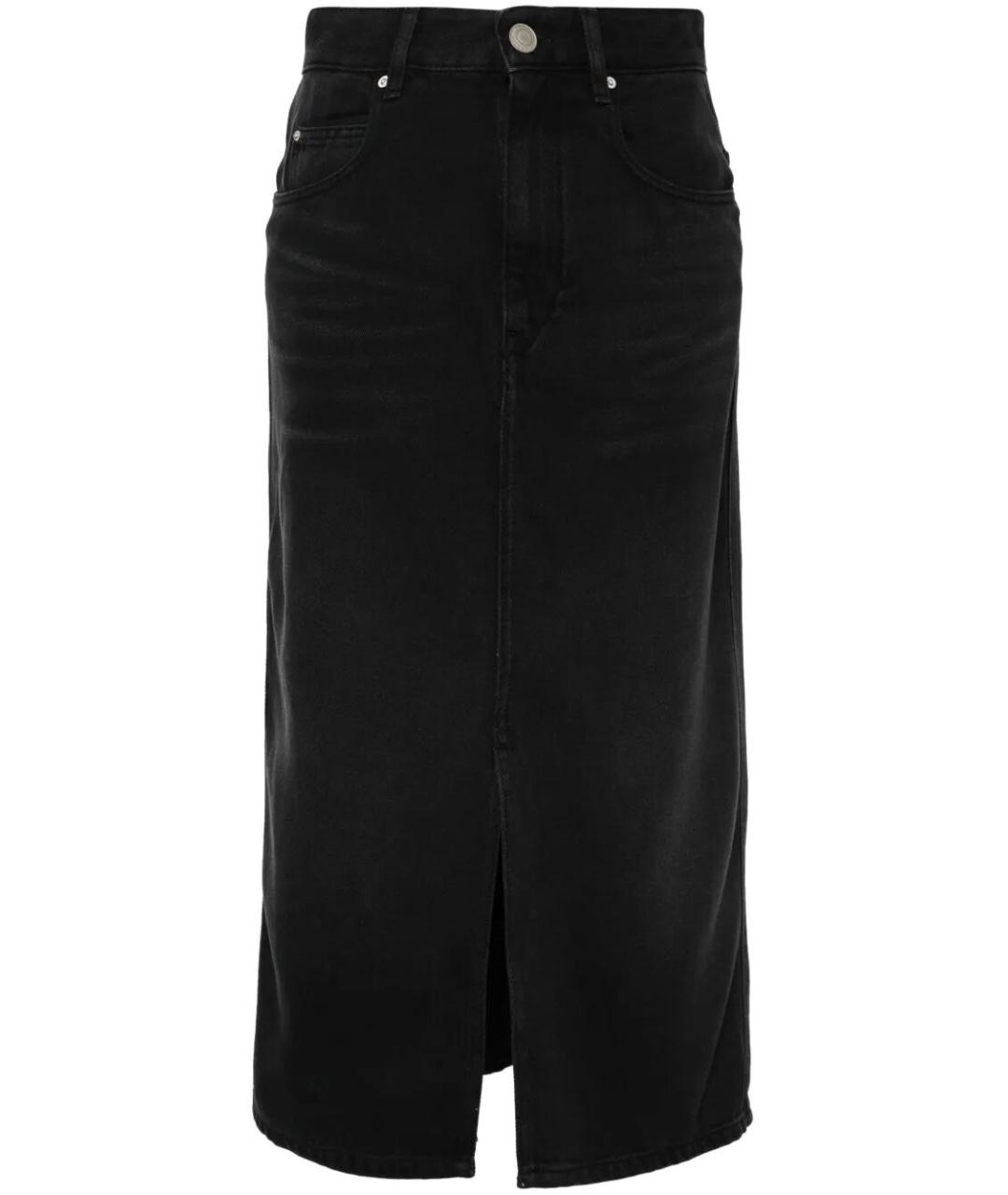 ISABEL MARANT Черная хлопковая юбка миди, фото 1