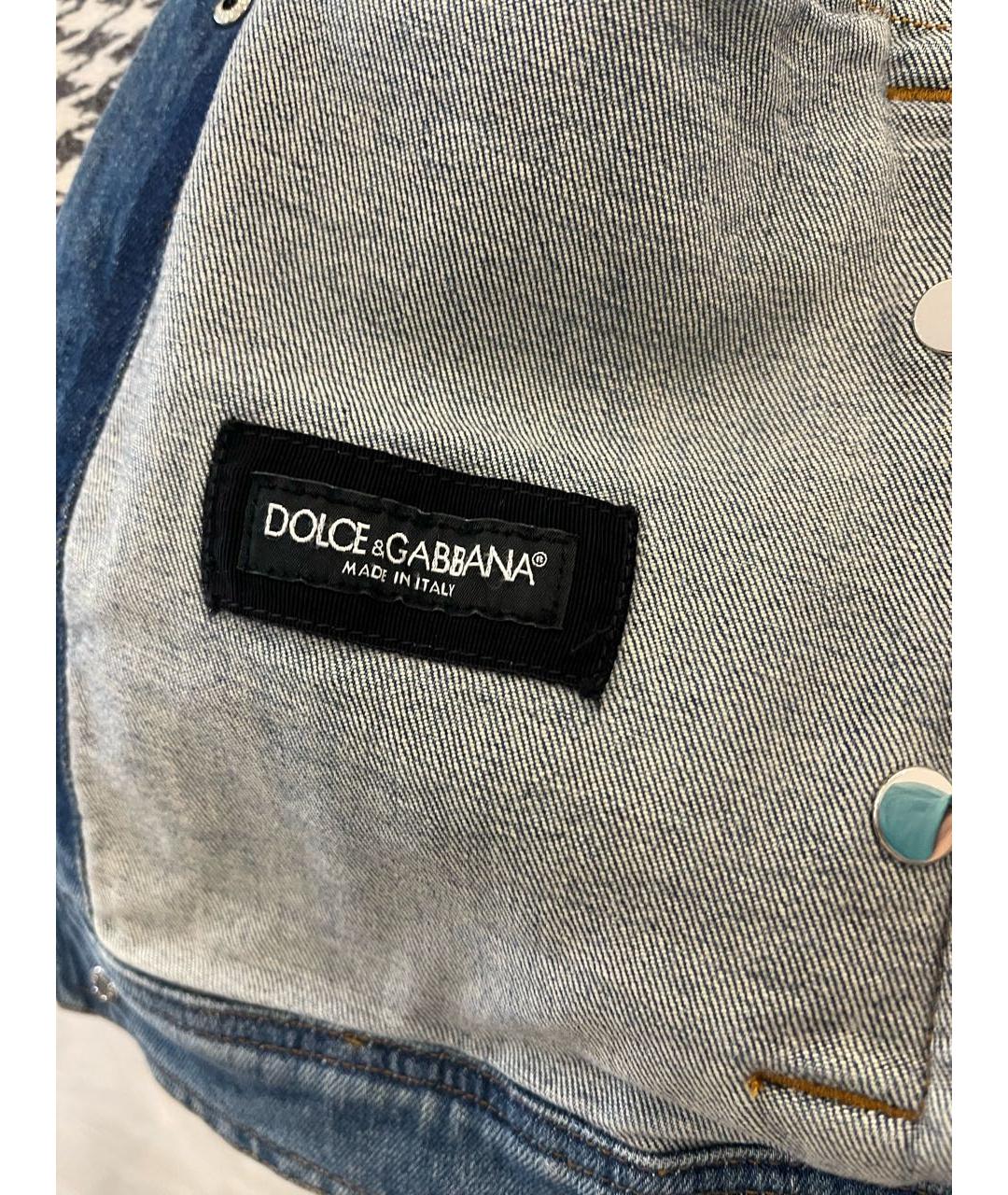 DOLCE&GABBANA Синяя деним куртка, фото 5