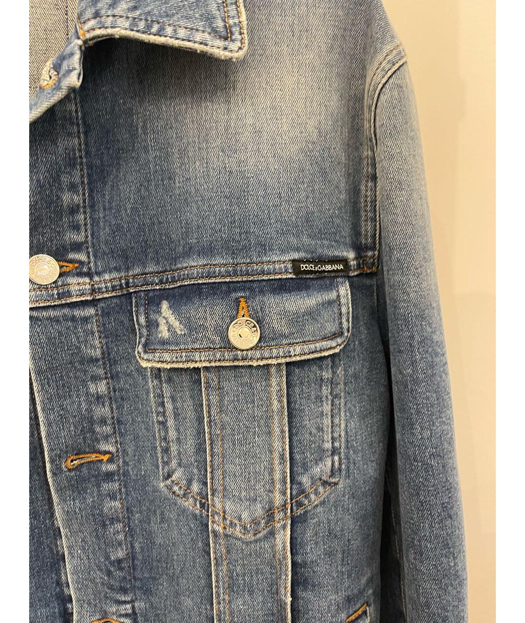 DOLCE&GABBANA Синяя деним куртка, фото 2