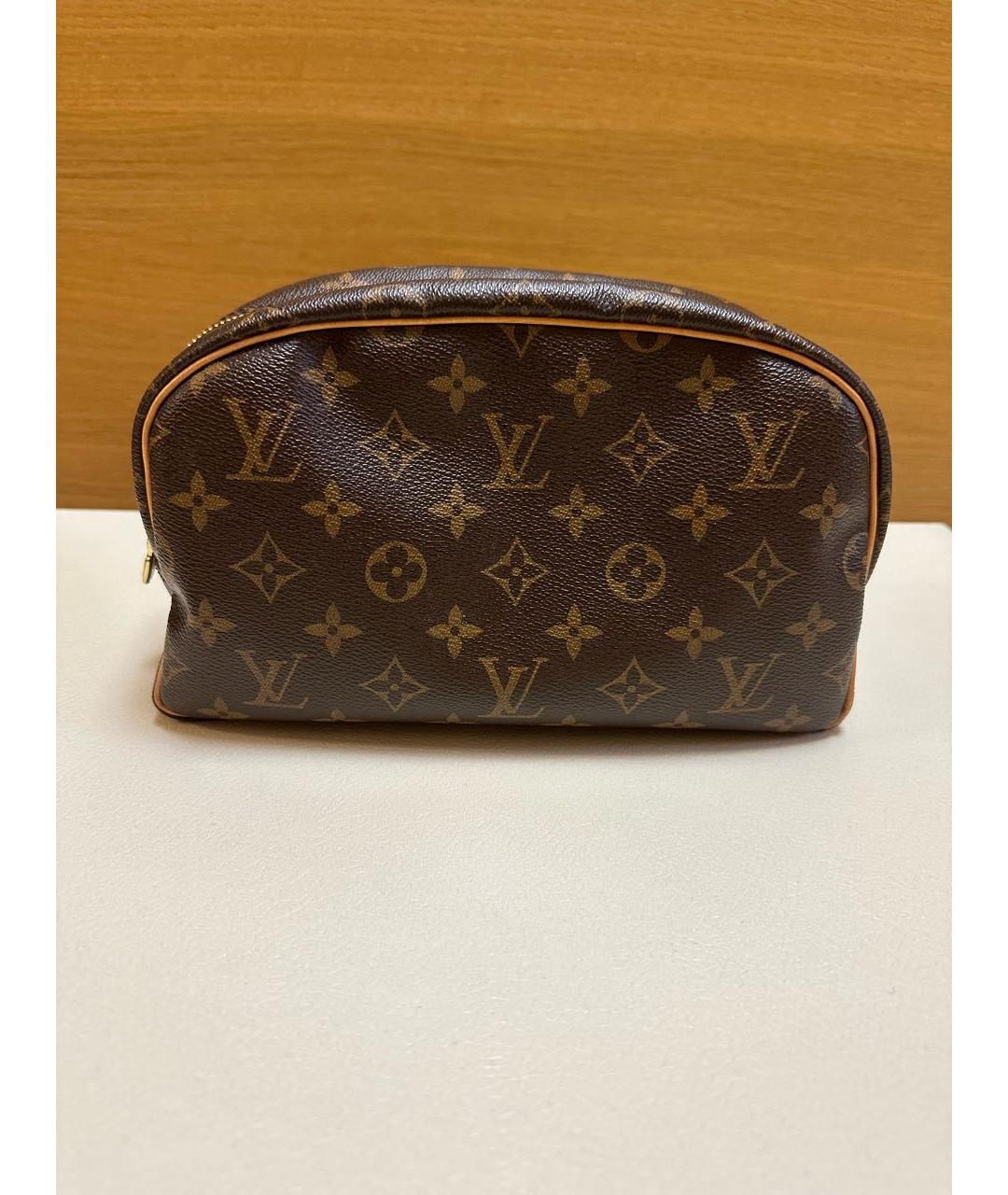 LOUIS VUITTON Коричневая косметичка, фото 8