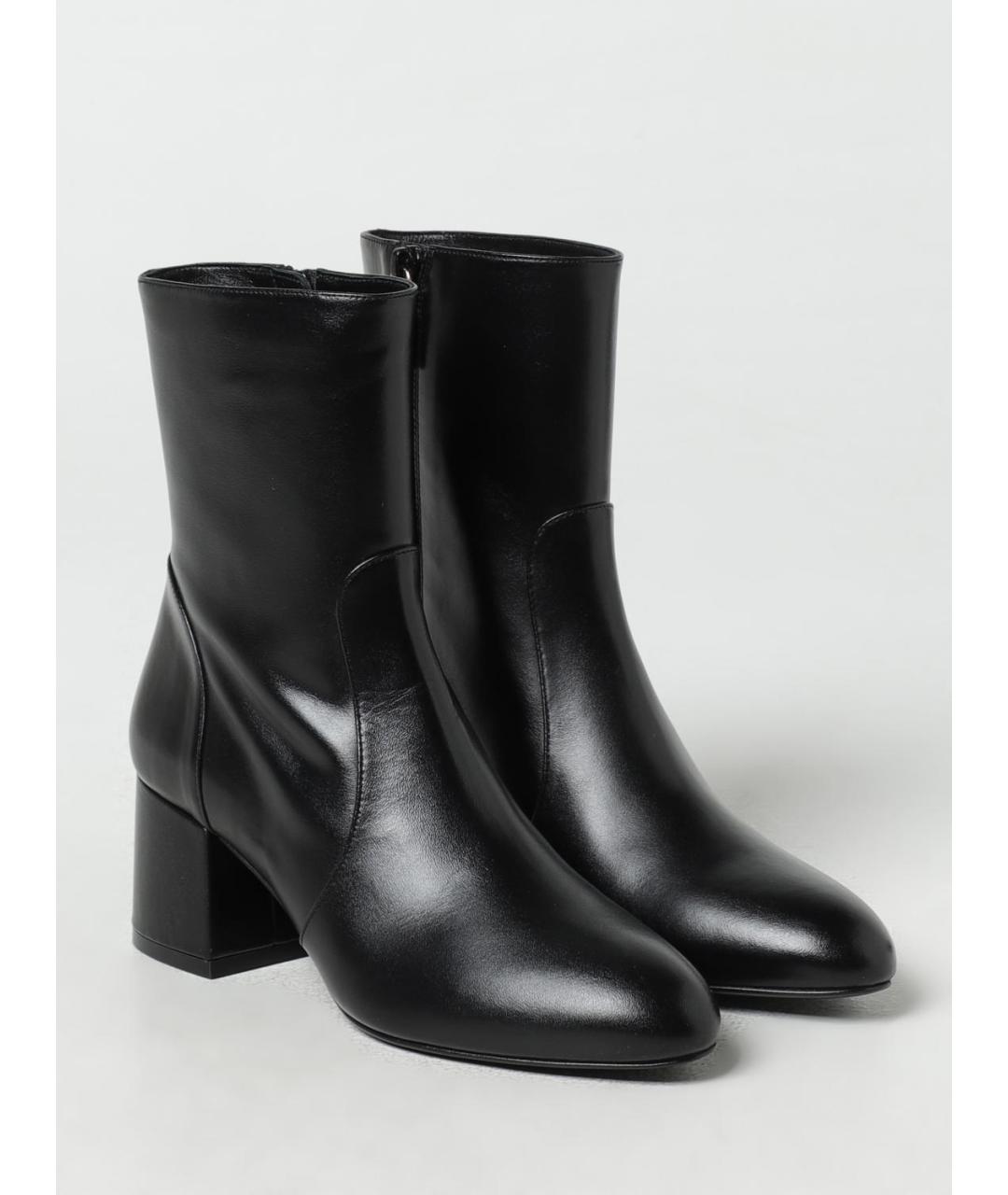 STUART WEITZMAN Черные кожаные ботильоны, фото 2