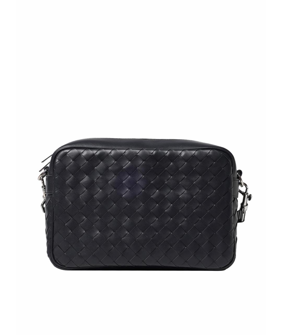 BOTTEGA VENETA Черная кожаная сумка на плечо, фото 1