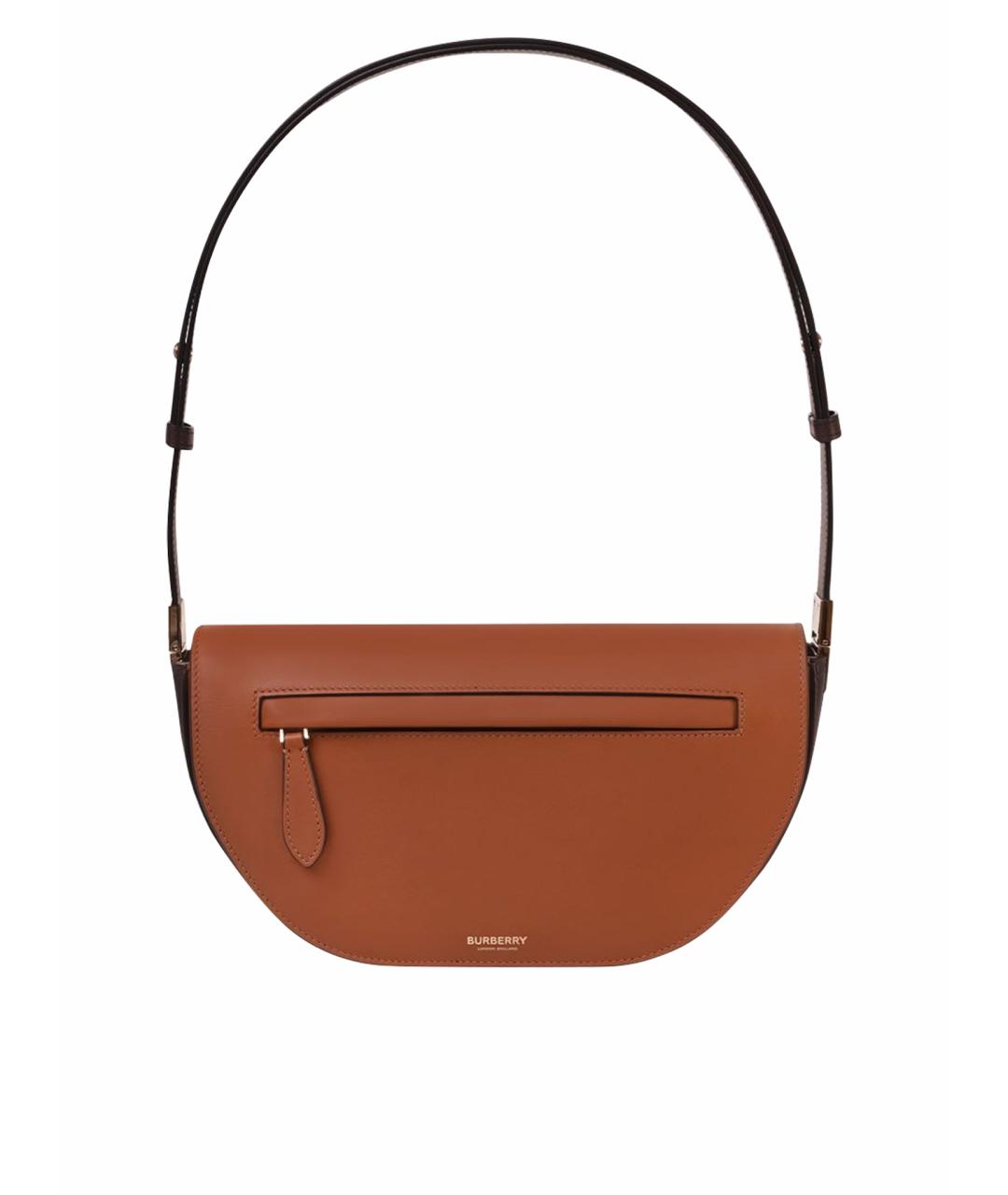 BURBERRY Коричневая кожаная сумка через плечо, фото 1