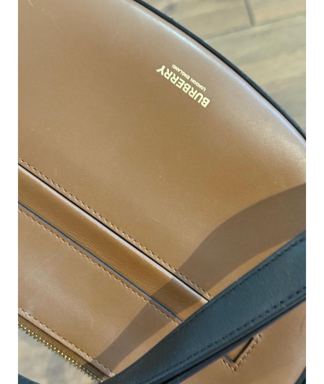 BURBERRY Коричневая кожаная сумка через плечо, фото 8