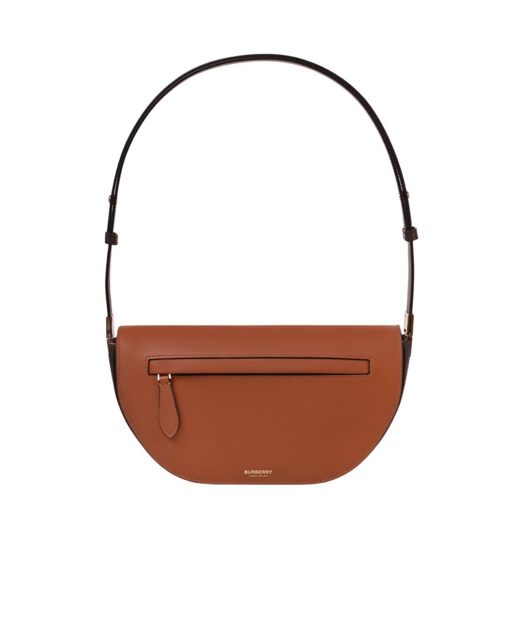 BURBERRY Коричневая кожаная сумка через плечо, фото 9