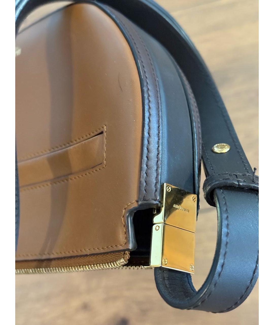 BURBERRY Коричневая кожаная сумка через плечо, фото 7