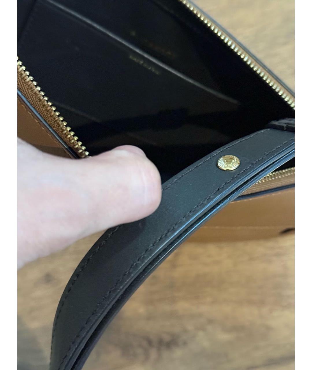 BURBERRY Коричневая кожаная сумка через плечо, фото 5