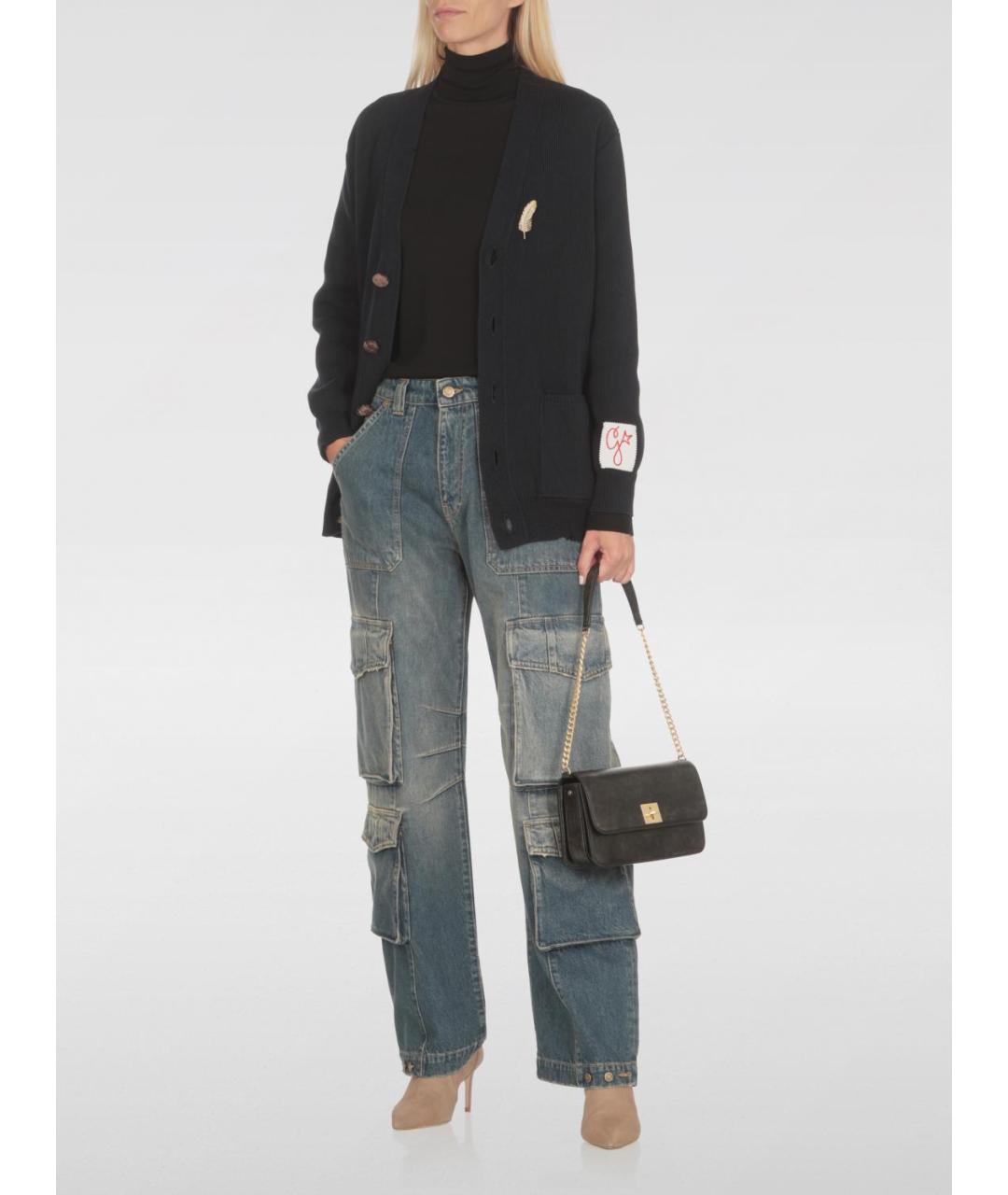 GOLDEN GOOSE DELUXE BRAND Черная кожаная сумка через плечо, фото 2