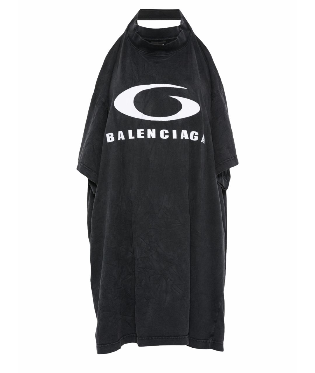 BALENCIAGA Черное хлопковое платье, фото 1