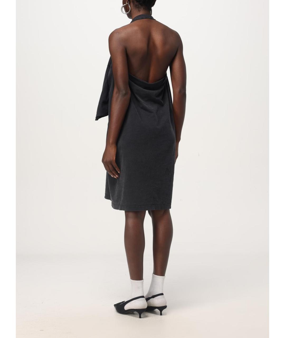 BALENCIAGA Черное хлопковое платье, фото 3