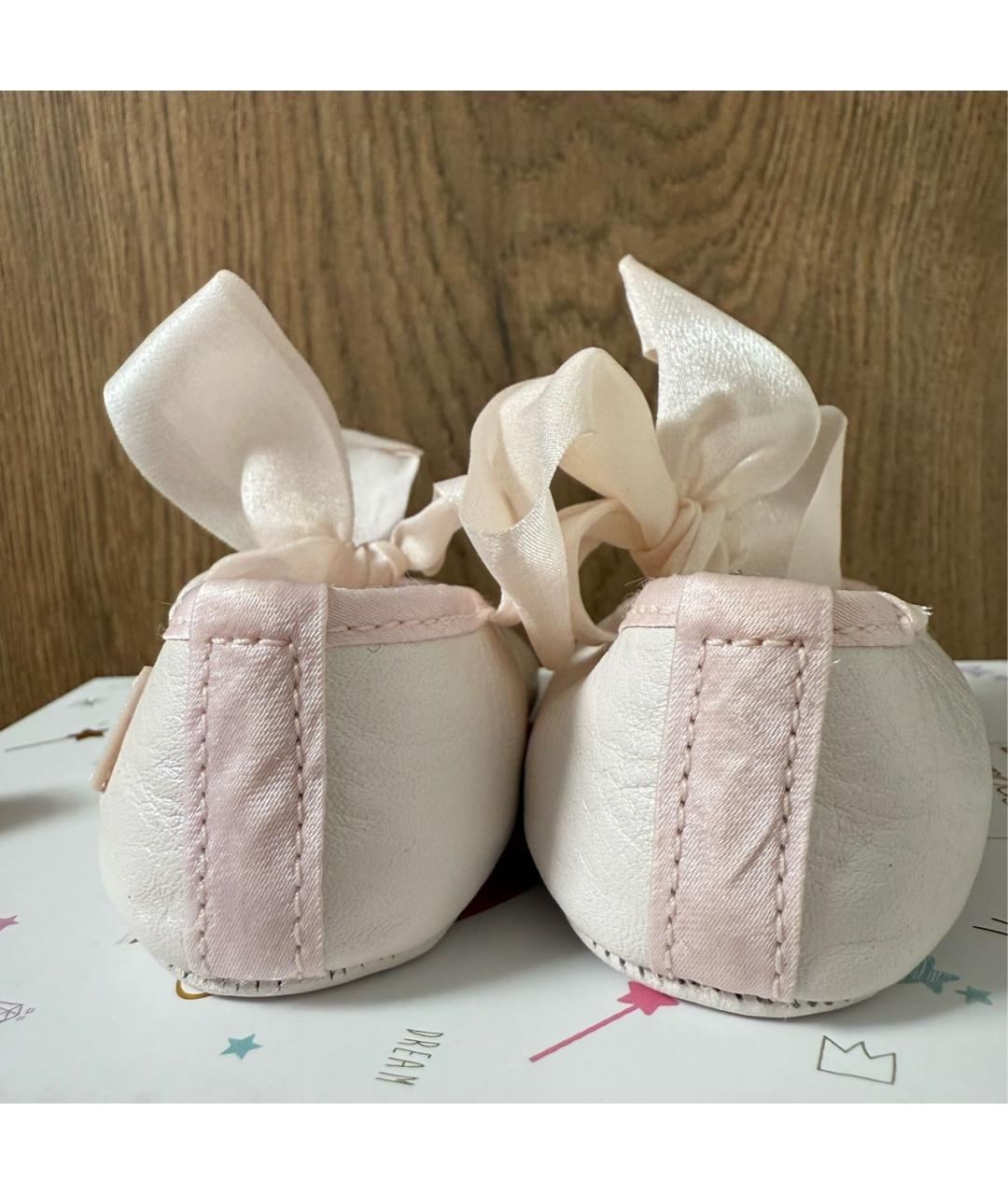 BABY DIOR Розовые кожаные пинетки, фото 4