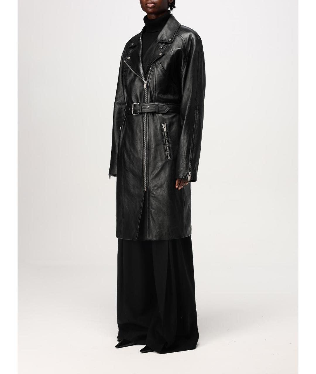 SAINT LAURENT Черное пальто, фото 5