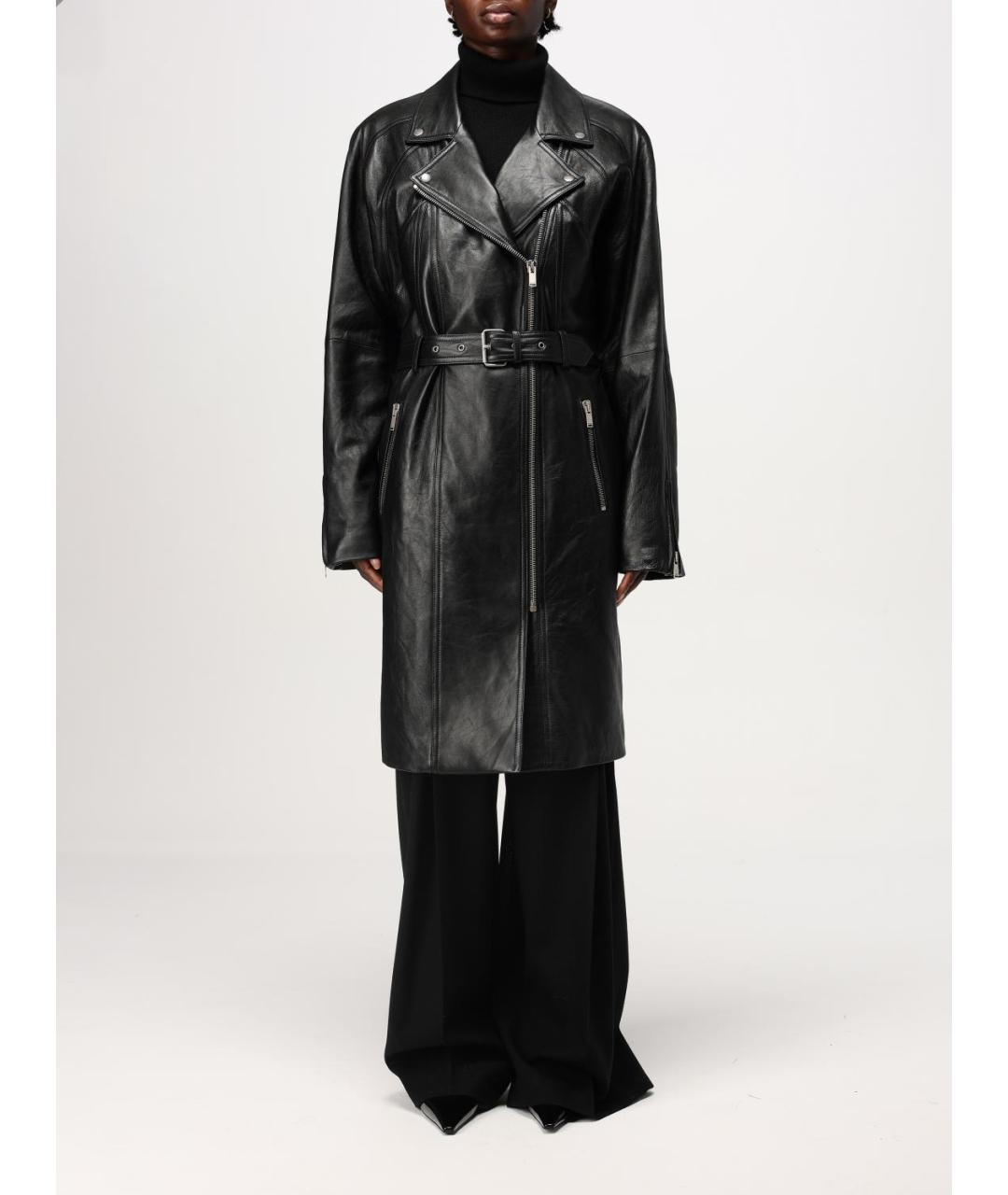 SAINT LAURENT Черное пальто, фото 2