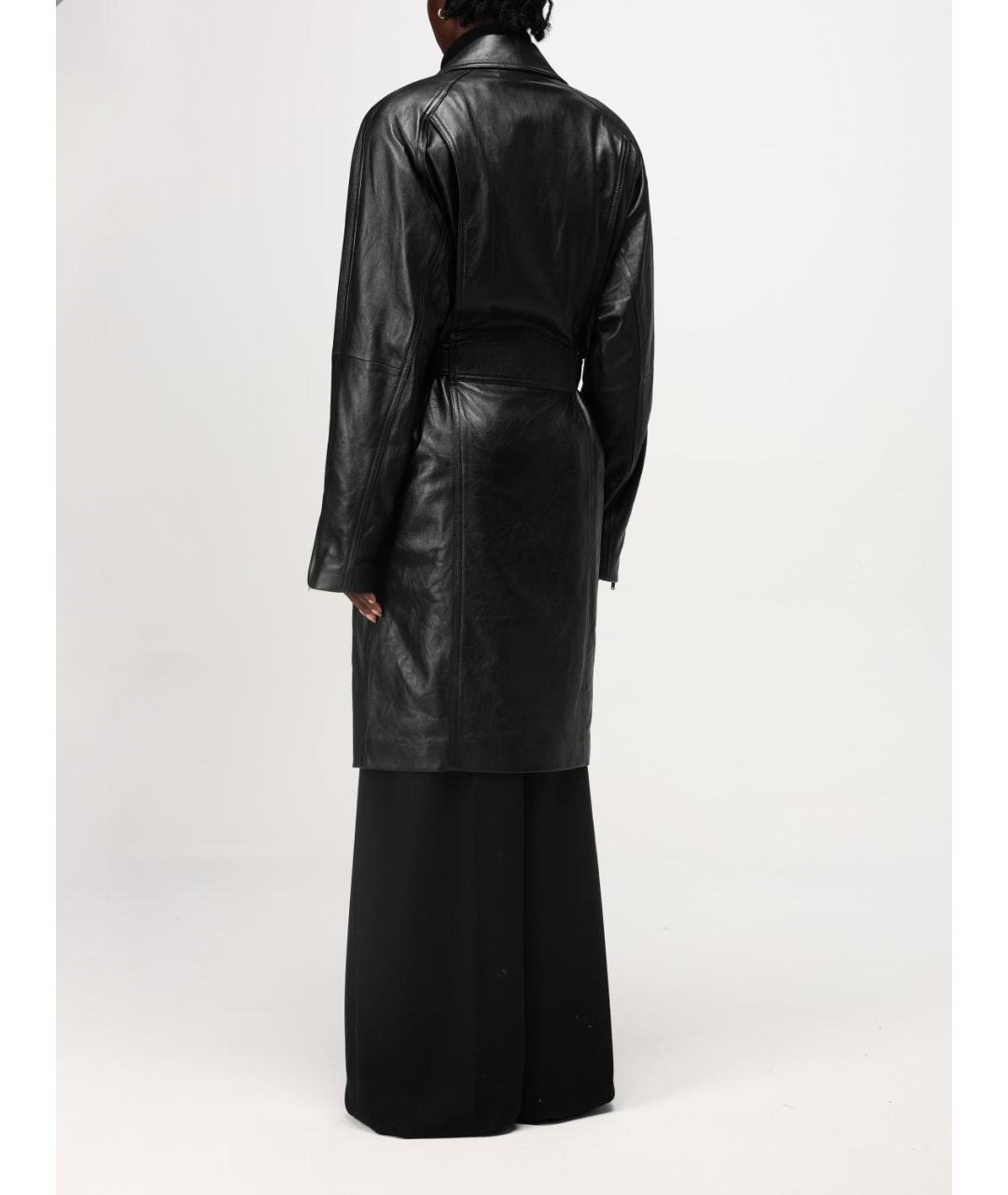 SAINT LAURENT Черное пальто, фото 4