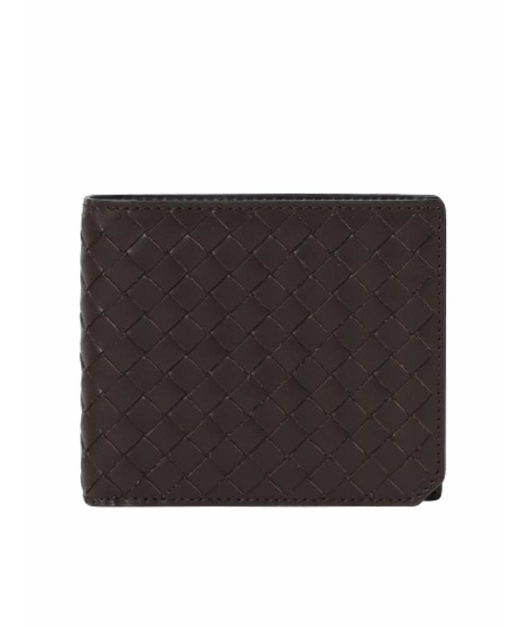 BOTTEGA VENETA Коричневый кожаный кошелек, фото 1