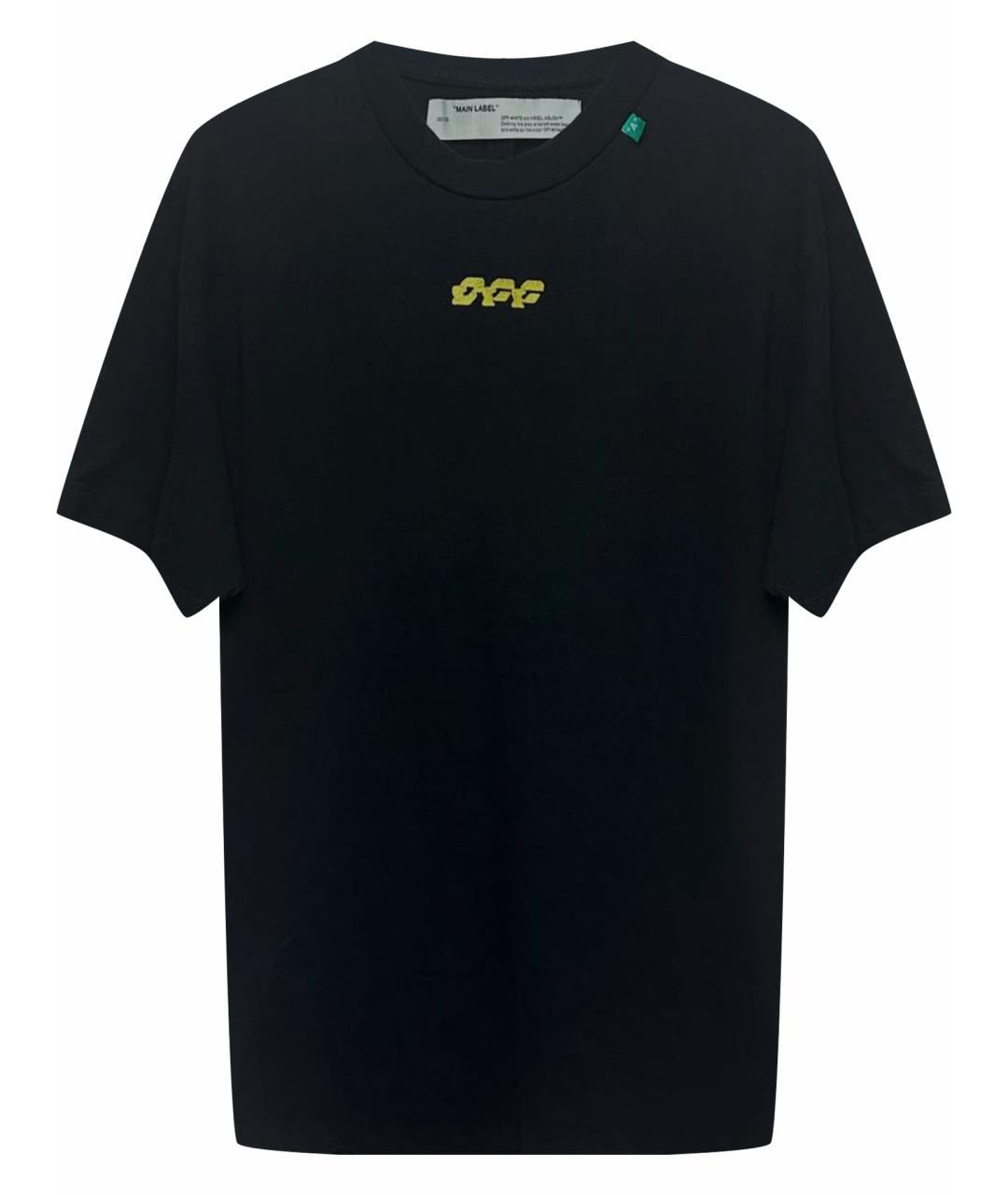 OFF-WHITE Черная хлопковая футболка, фото 1