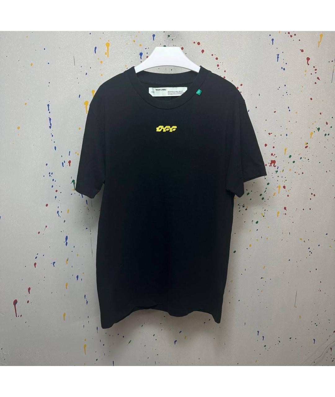 OFF-WHITE Черная хлопковая футболка, фото 5