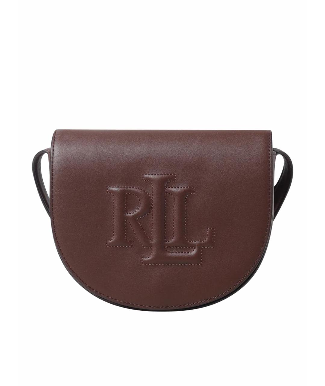 POLO RALPH LAUREN Коричневая кожаная сумка через плечо, фото 1