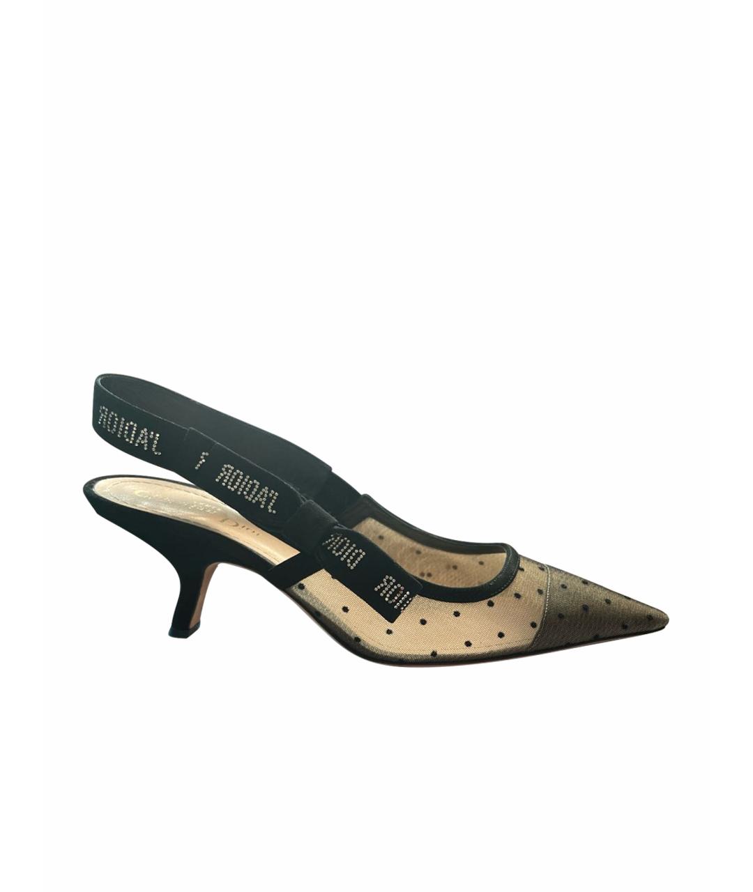 CHRISTIAN DIOR Черные лодочки на низком каблуке, фото 1
